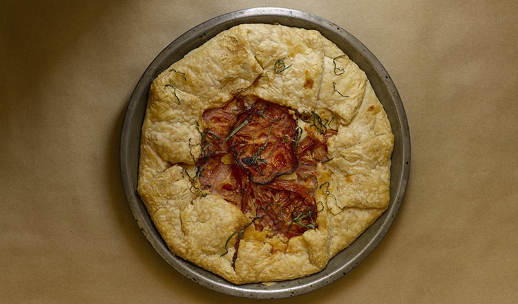 Tomato, Mozzarella, and Basil Galette