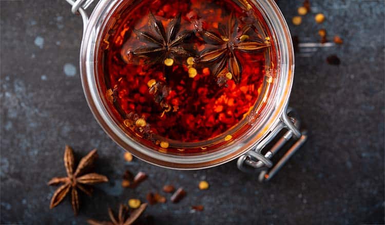 Chile oil with star anise and other spices