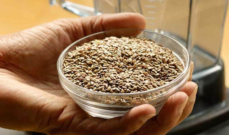 flax seeds in a bowl