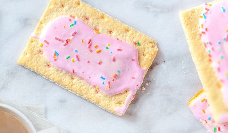 Toaster pastries with pink icing