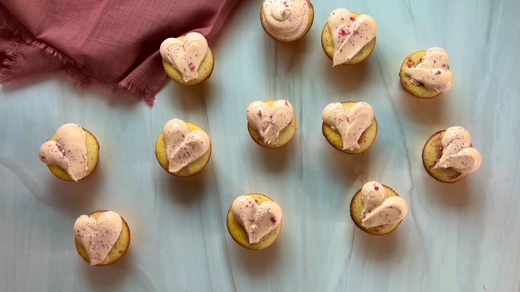 DISH Test Kitchen – Strawberry and Rose Valentine’s Cupcakes