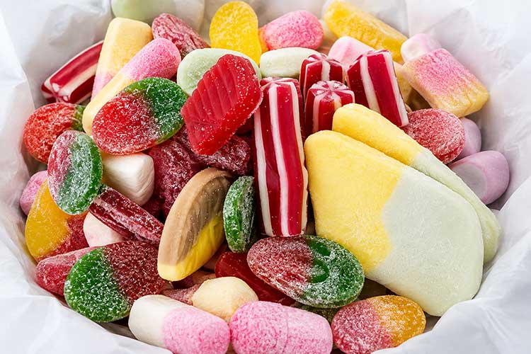 A mix of Swedish candies